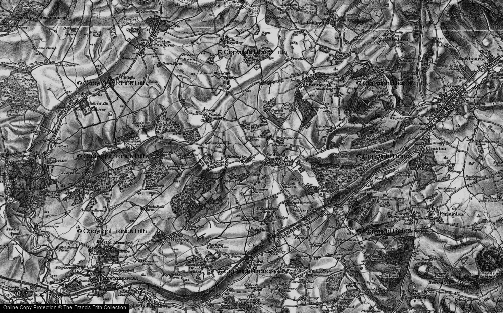 Old Map of Hattingley, 1895 in 1895