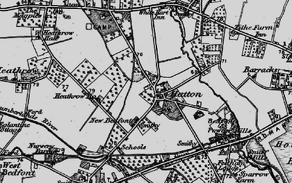 Old map of Hatton in 1896