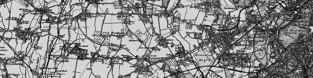 Old map of Hatton in 1896