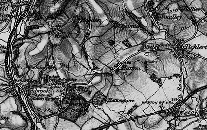 Old map of Hatton in 1899