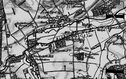 Old map of Bevercotes in 1899
