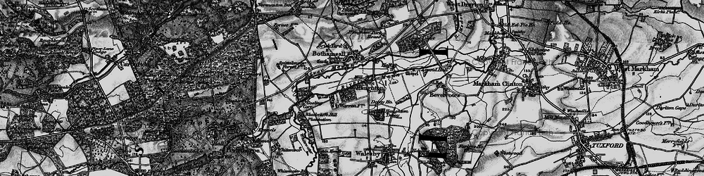 Old map of Blackcliffe Hill Plantation in 1899