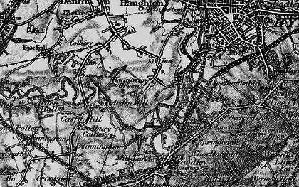 Old map of Haughton Green in 1896