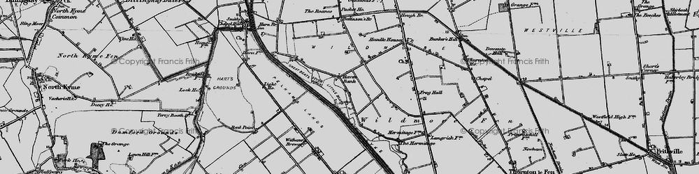 Old map of Witham Brewery in 1898