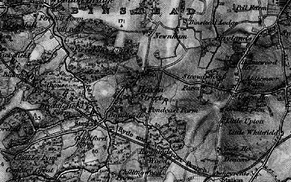 Old map of Blackbridge Brook in 1895