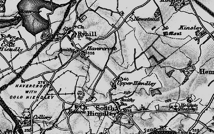 Old map of Havercroft in 1896