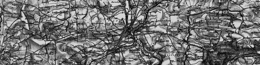 Old map of Haverfordwest in 1898