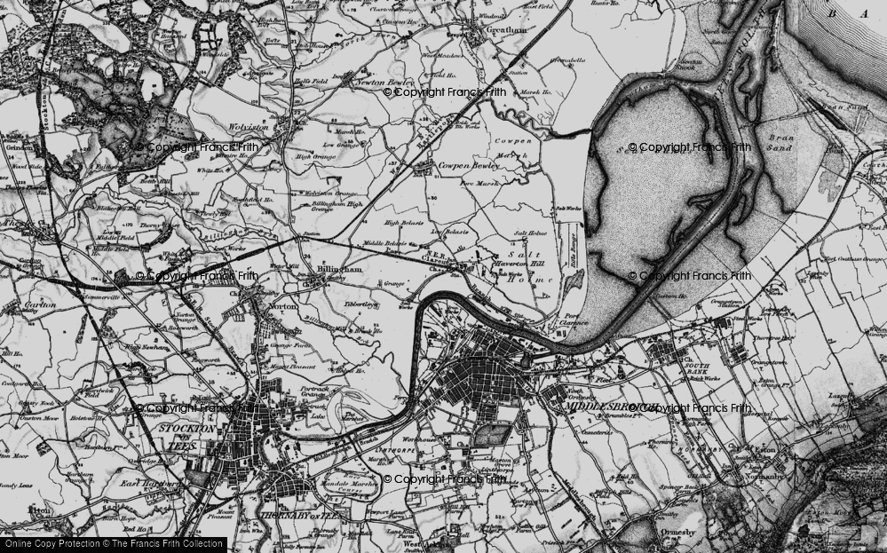 Old Map of Haverton Hill, 1898 in 1898
