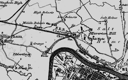 Old map of Haverton Hill in 1898