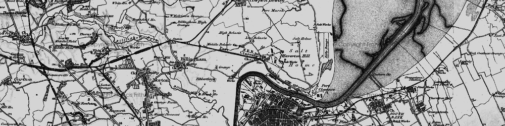 Old map of Haverton Hill in 1898