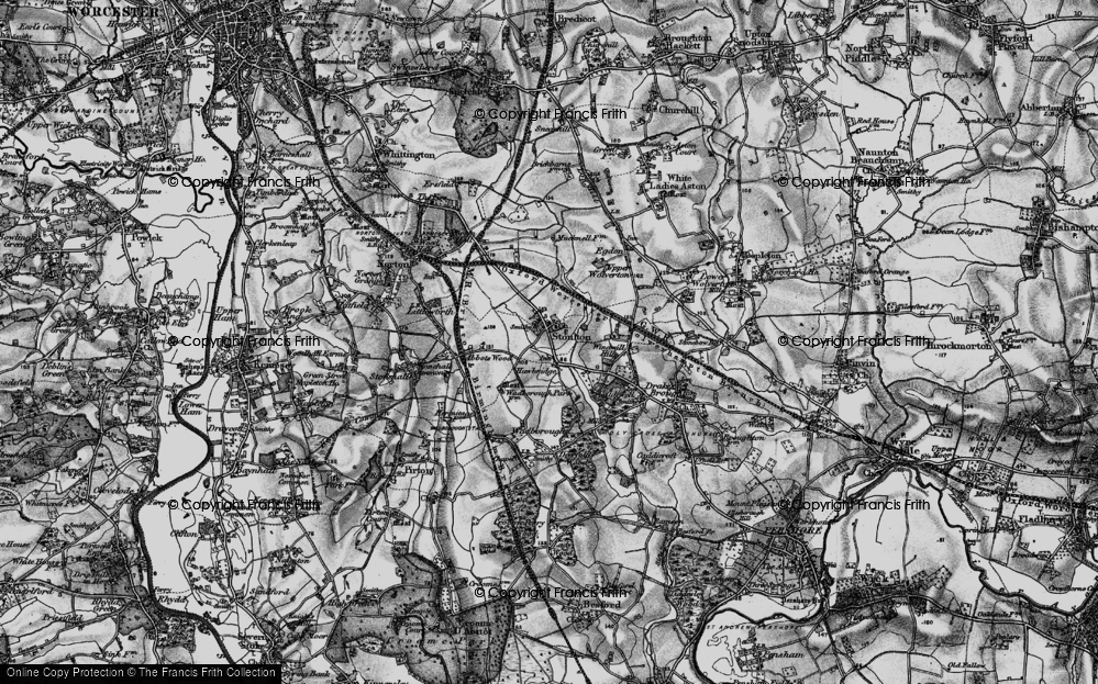 Old Map of Hawbridge, 1898 in 1898