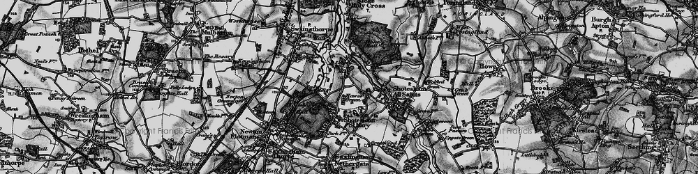Old map of Hawes' Green in 1898
