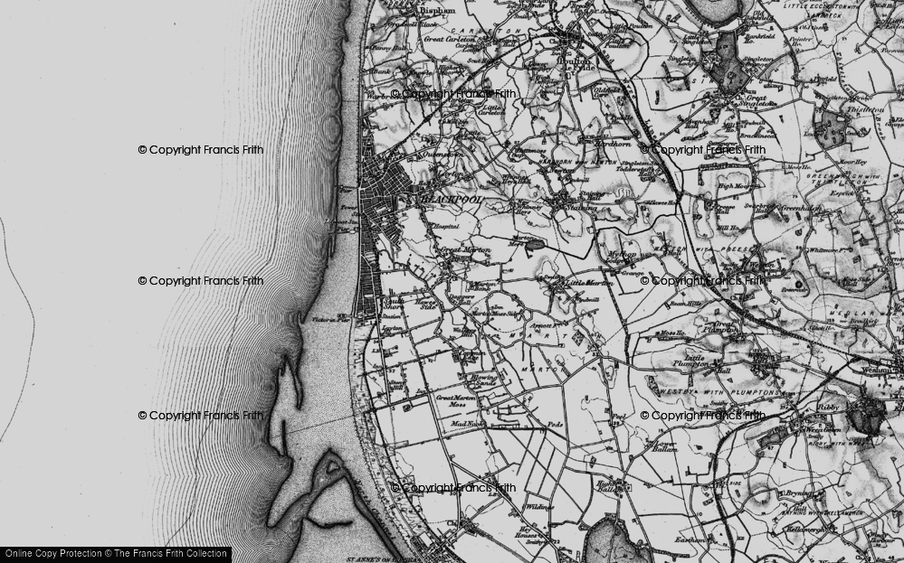 Old Map of Hawes Side, 1896 in 1896