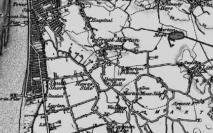 Old map of Hawes Side in 1896