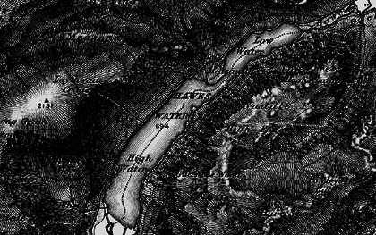Old map of Birks Crag in 1897
