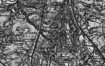 Old map of Hawk Green in 1896
