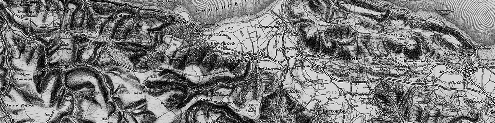 Old map of Hawkcombe in 1898