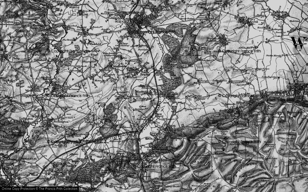 Old Map of Hawkeridge, 1898 in 1898