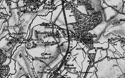 Old map of Hawkeridge in 1898