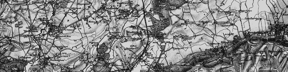 Old map of Hawkeridge in 1898