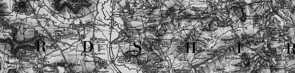 Old map of Hawkersland Cross in 1898