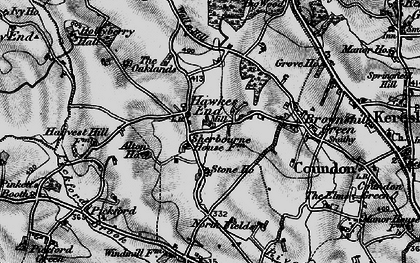 Old map of Hawkes End in 1899