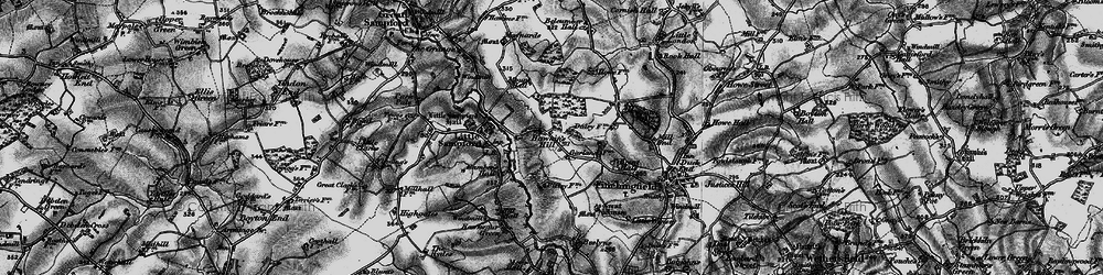 Old map of Hawkin's Hill in 1895
