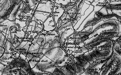 Old map of Hawkinge in 1895