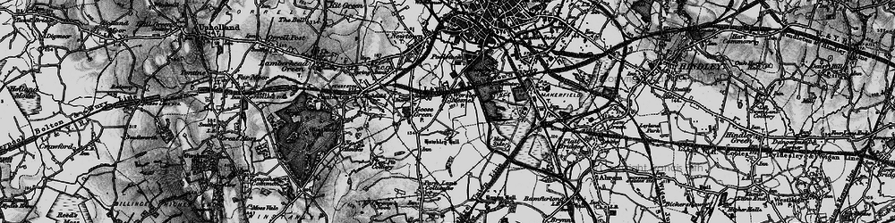 Old map of Hawkley in 1896
