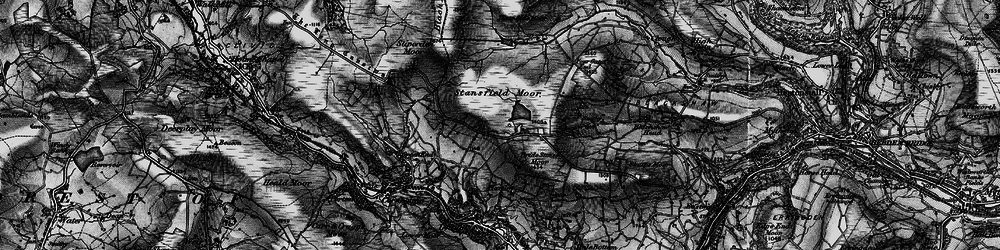 Old map of Bride Stones Moor in 1896