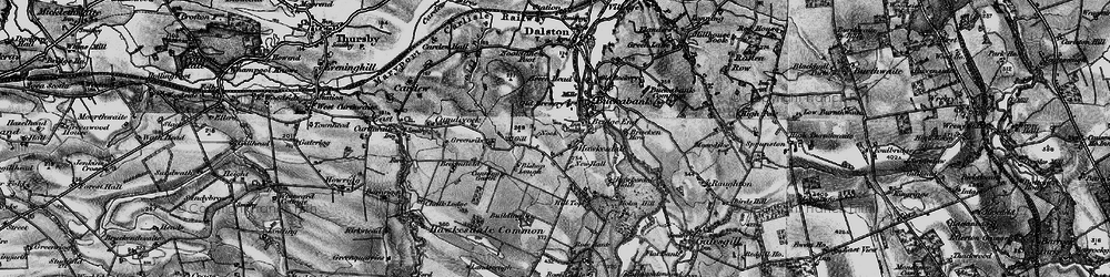 Old map of Hawksdale in 1897