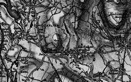 Old map of Hawkshaw in 1896