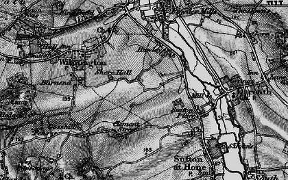 Old map of Hawley in 1895