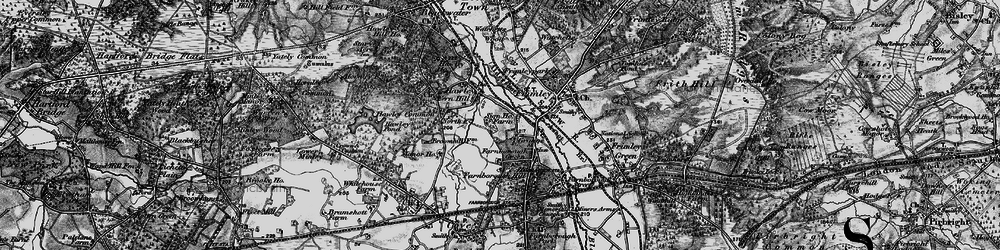 Old map of Hawley Lane in 1895