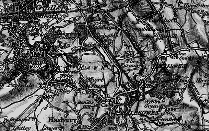 Old map of Hawne in 1899