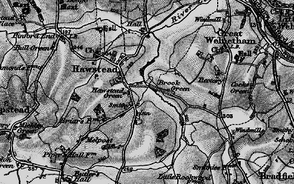 Old map of Hawstead Green in 1898