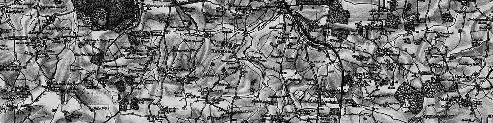 Old map of Hawstead Green in 1898