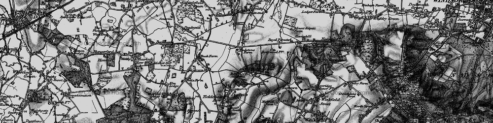 Old map of Hawthorn Hill in 1895