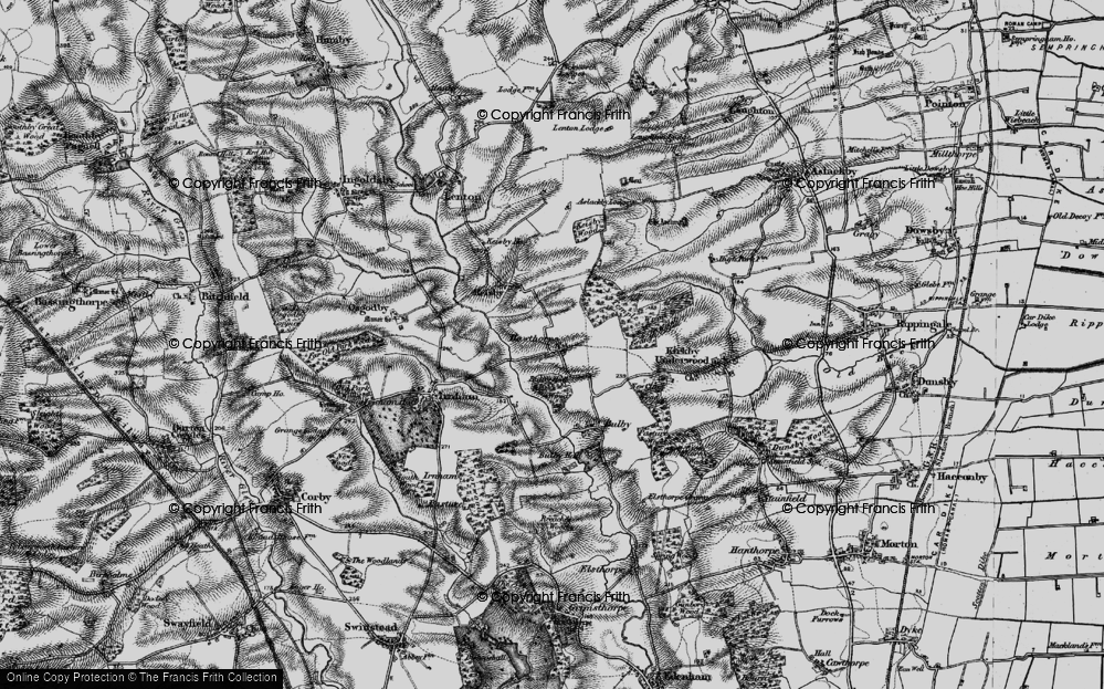 Old Map of Hawthorpe, 1895 in 1895