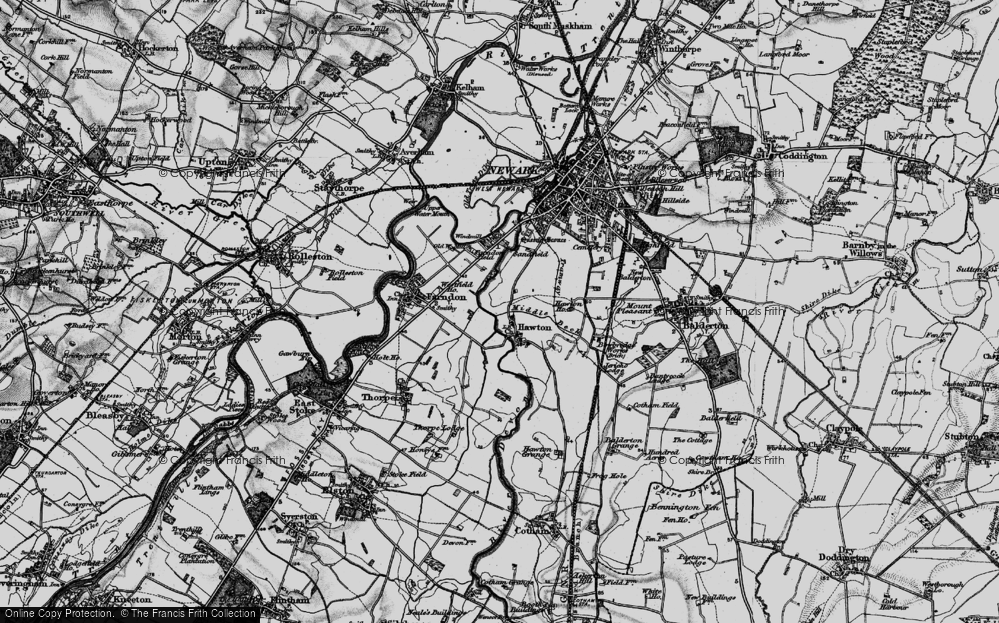 Old Map of Hawton, 1899 in 1899