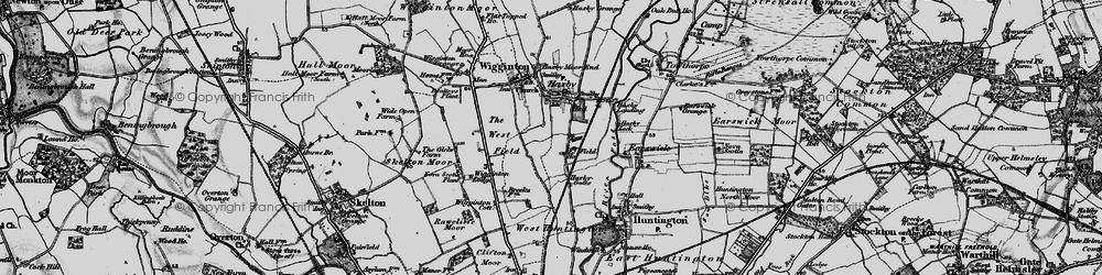 Old map of Haxby in 1898