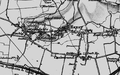 Old map of Haxey in 1895