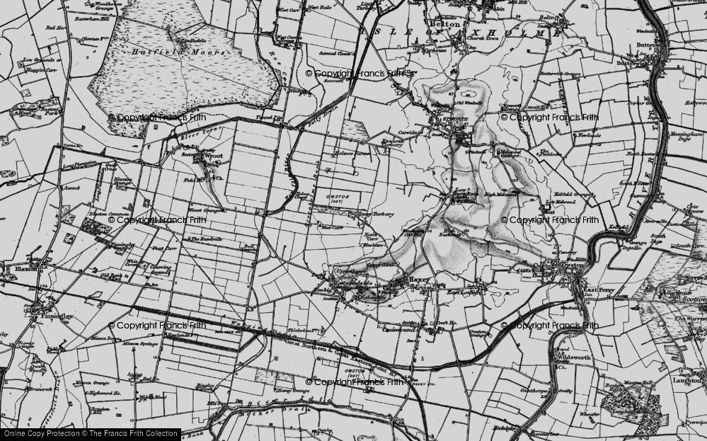 Old Map of Haxey Carr, 1895 in 1895