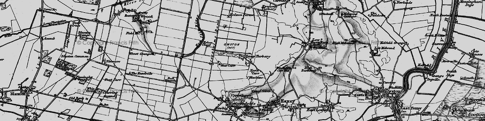 Old map of Haxey Carr in 1895