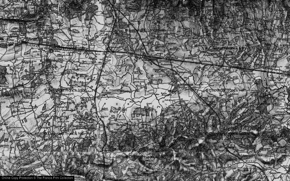 Old Map of Haxted, 1895 in 1895