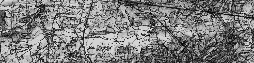 Old map of Haxted in 1895