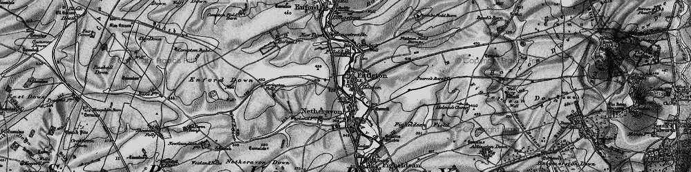 Old map of Haxton in 1898