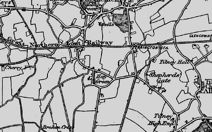 Old map of Hay Green in 1893
