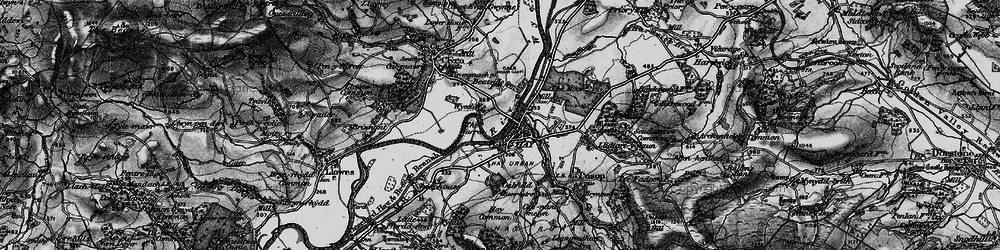 Old map of Hay-on-Wye in 1896