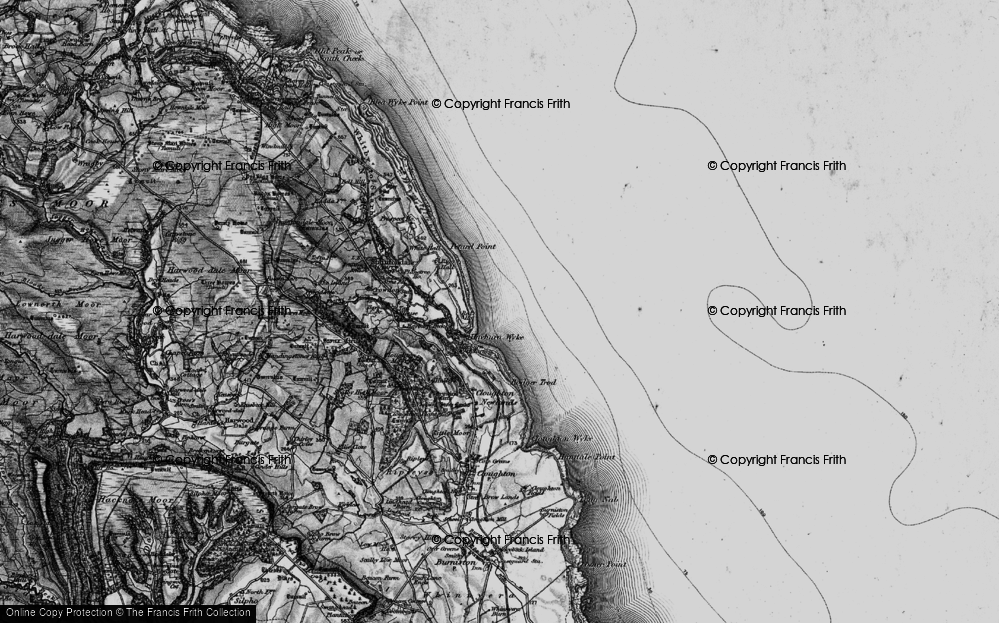 Old Map of Hayburn Wyke, 1897 in 1897